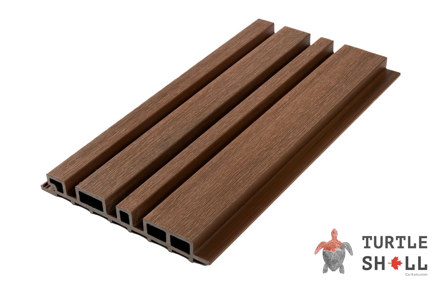 Реечная панель Turtle Shell Different Lines, Australian Palisander, Co-Extrusion