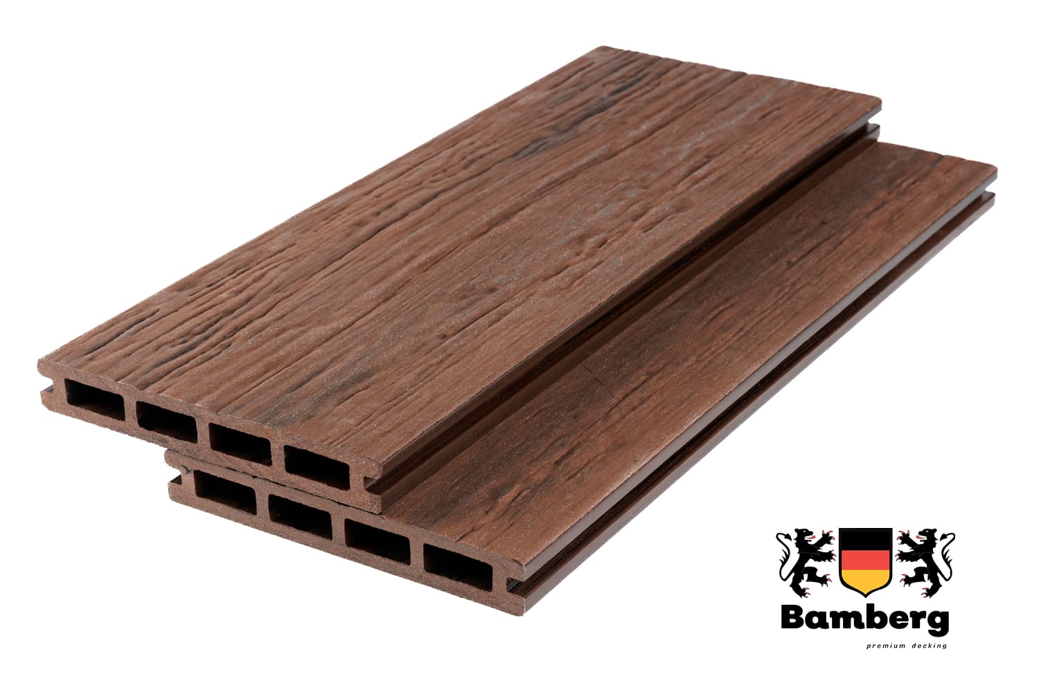 Террасная доска Bamberg SquareFossiled, African Bubinga (Окаменелое дерево)  — Black Deck
