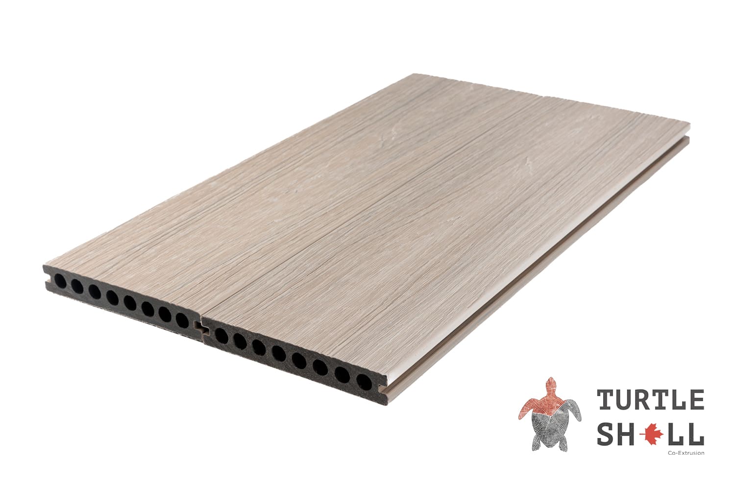 Террасная доска из ДПК Turtle Shell, Round, French Oak, Co-Extrusion (Dual)