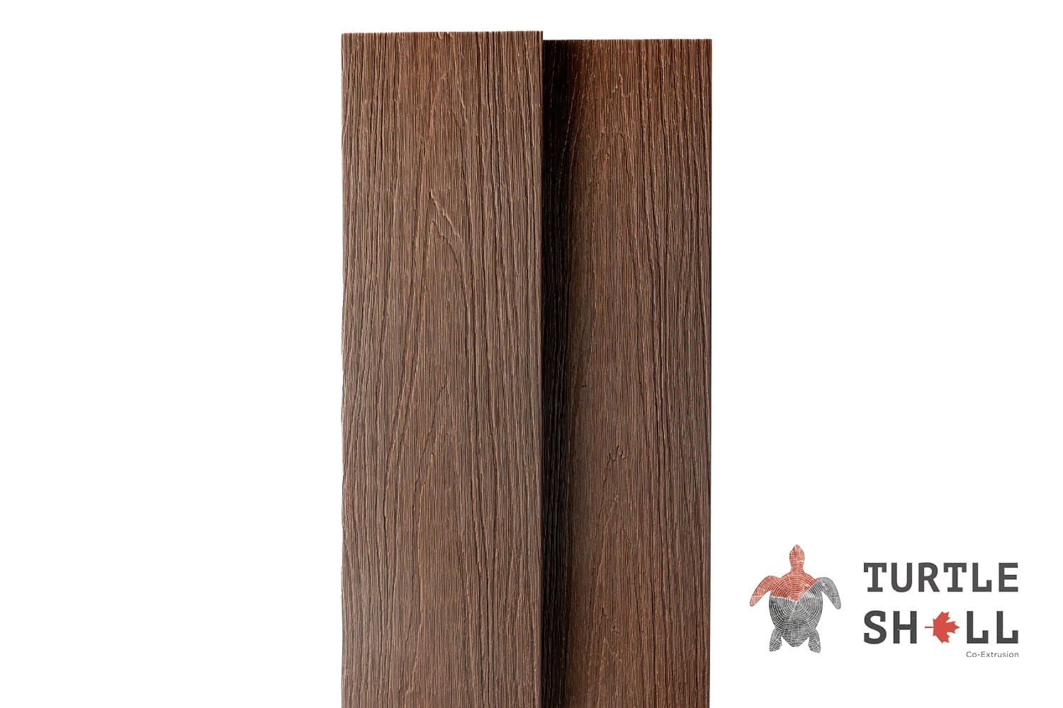 Террасная доска из ДПК Turtle Shell, Round, Texas Hickory, Co-Extrusion (Dual)