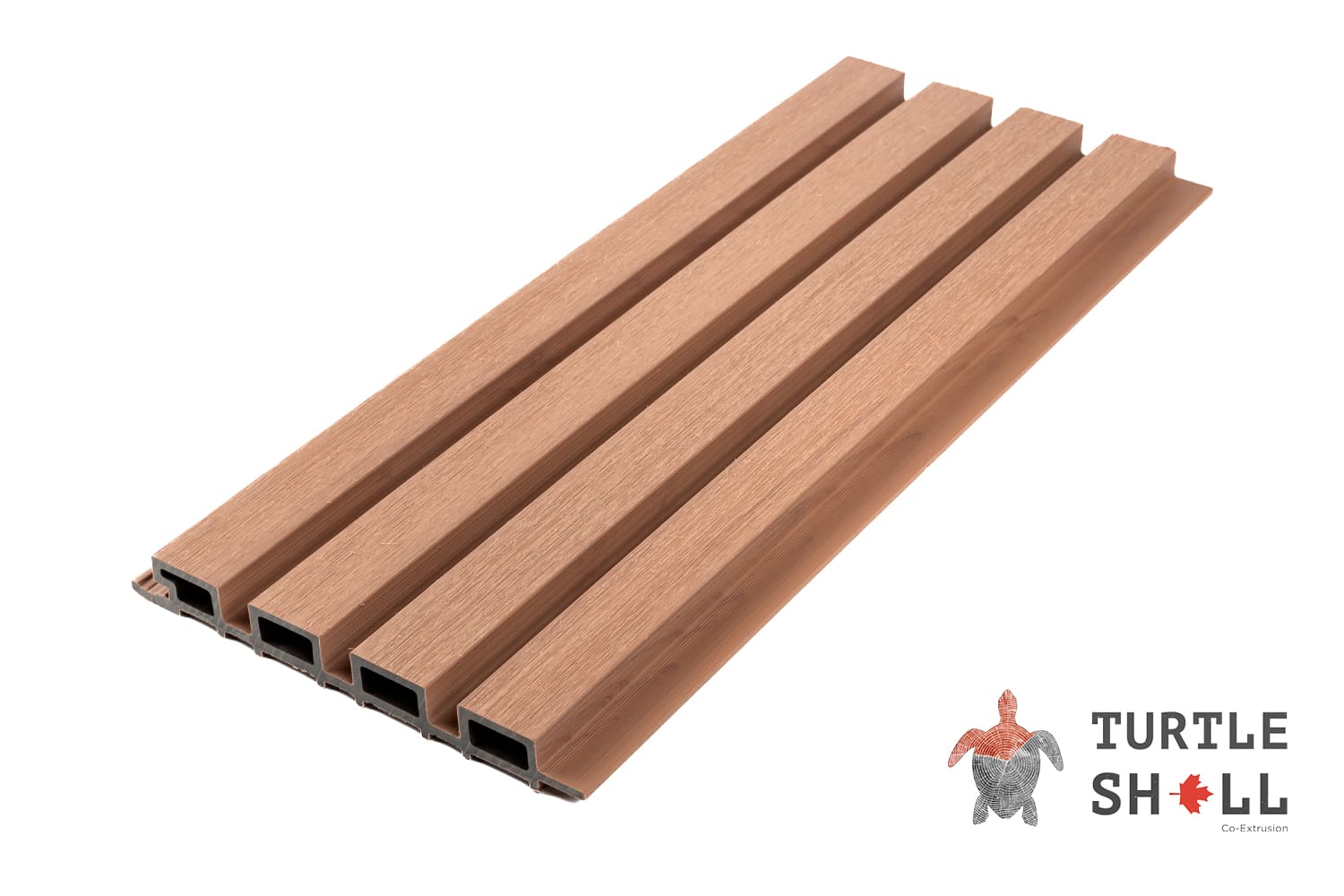 Фасадная (стеновая) реечная панель из дпк Middle Lines, Korean Pine, Co-Extrusion