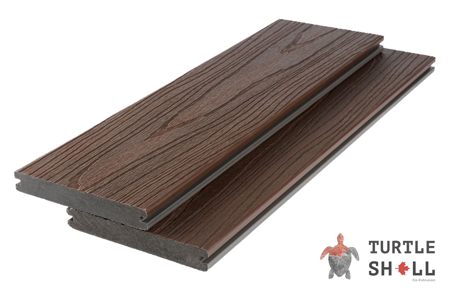 Террасная доска из ДПК Turtle Shell, Solid, Texas Hickory, Co-Extrusion (Dual)