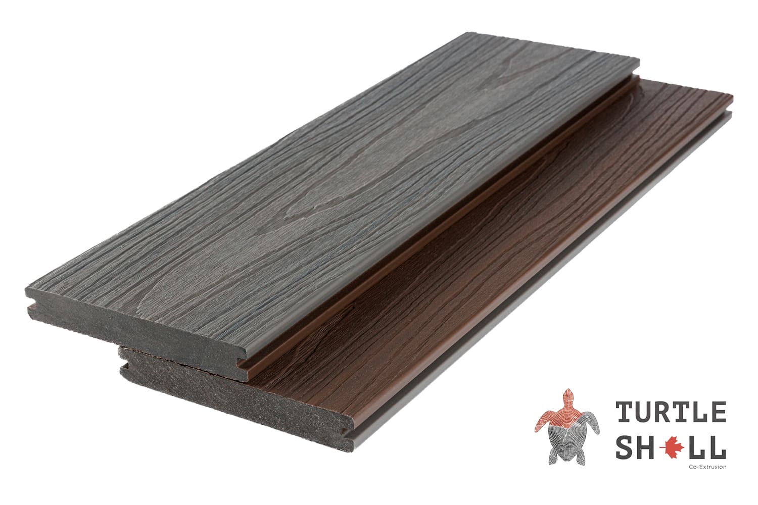 Террасная доска из ДПК Turtle Shell, Solid, Scottish Slatewood, Co-Extrusion (Dual)