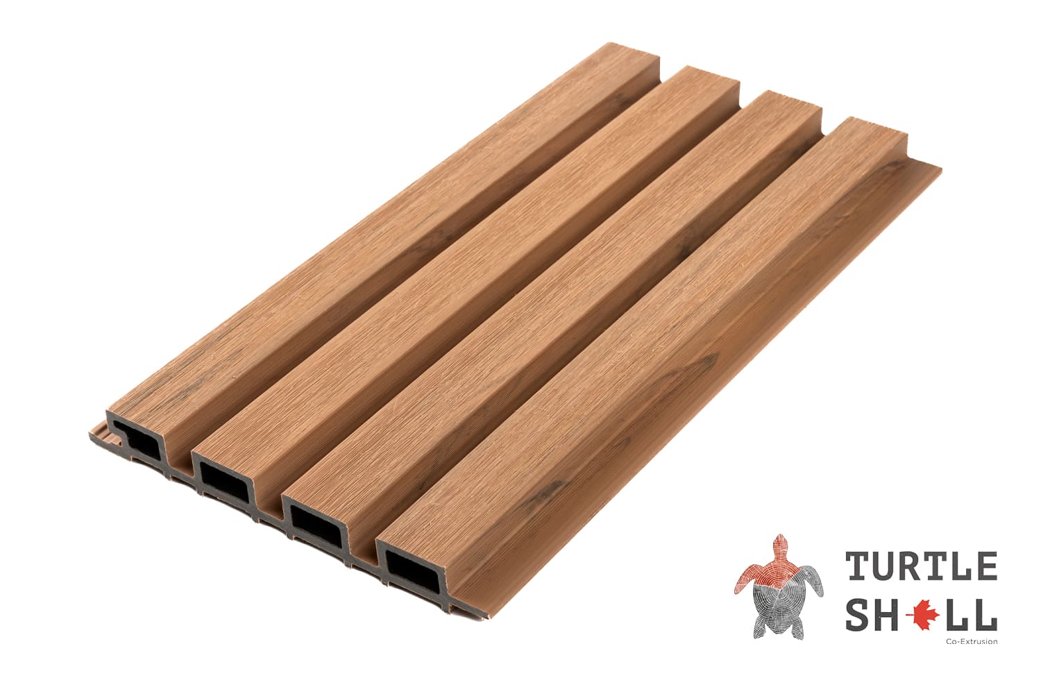 Фасадная (стеновая) реечная панель из дпк Wall Panels Middle Lines, Siberian Pine, Co-Extrusion