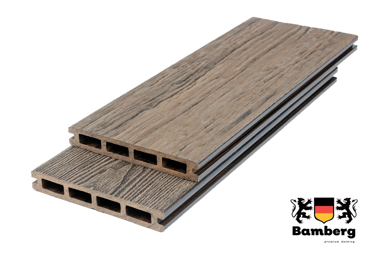 Террасная доска Bamberg SquareFossiled, Lebanese Cedar (Окаменелое дерево)  — Black Deck