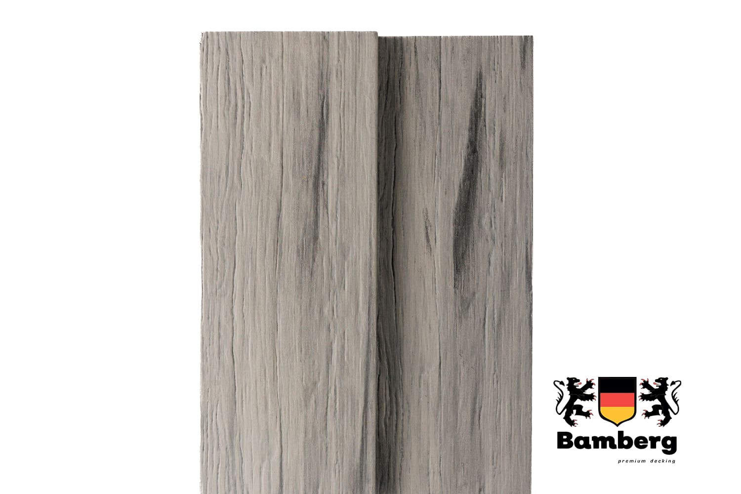 Террасная доска ДПК Bamberg Solid Fossiled, English Barnwood (Окаменелое дерево) — Black Deck