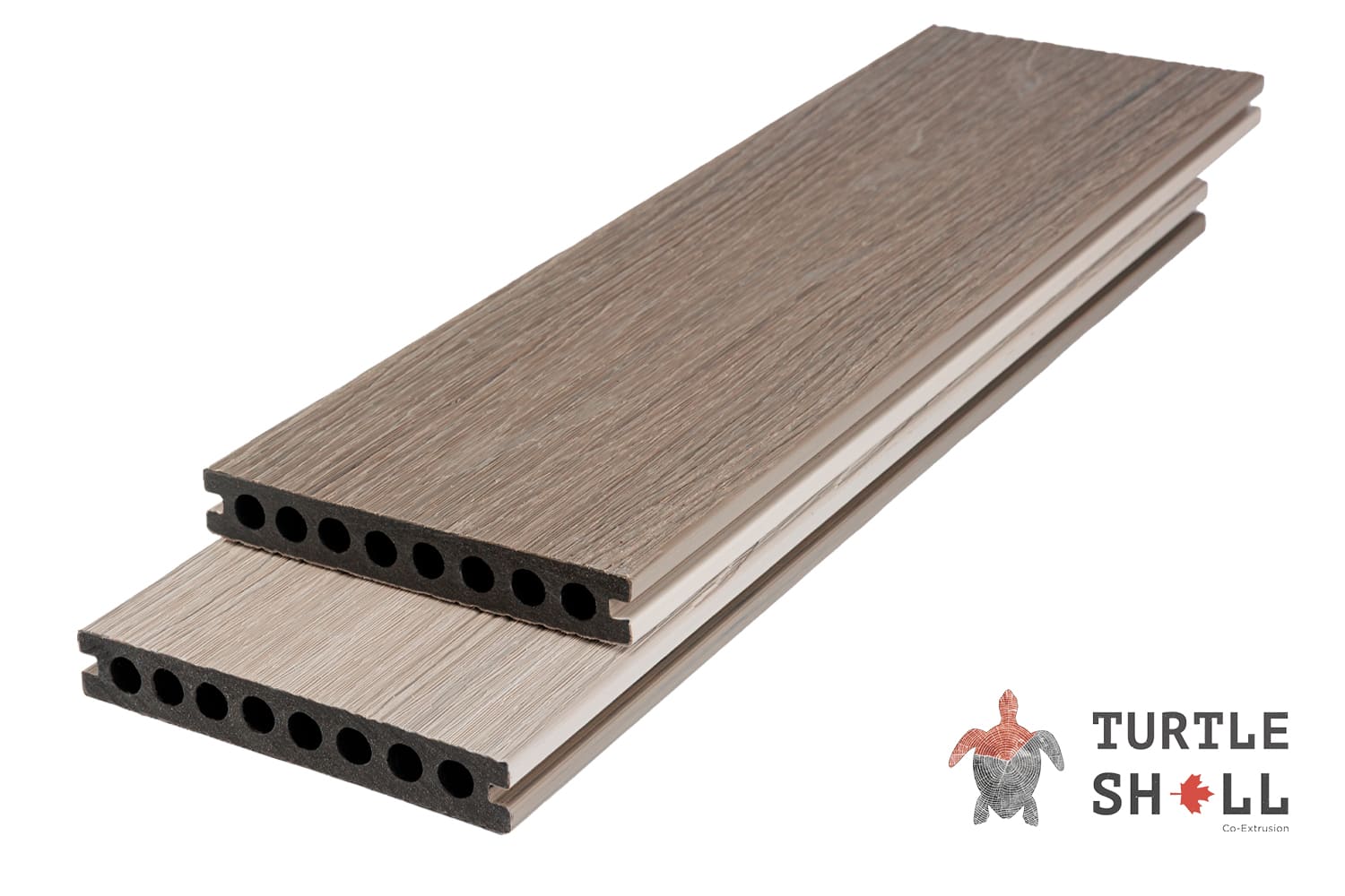 Террасная доска из ДПК Turtle Shell Round Canadian Maple, Co-Extrusion (Dual)