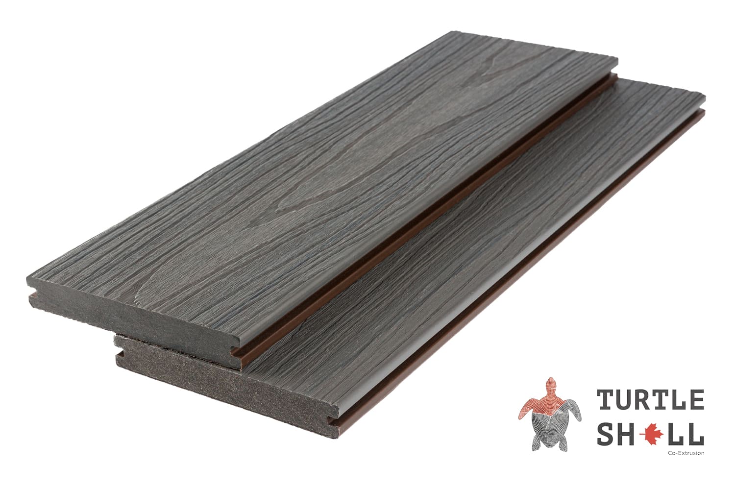 Террасная доска из ДПК Turtle Shell, Solid, Scottish Slatewood, Co-Extrusion (Dual)