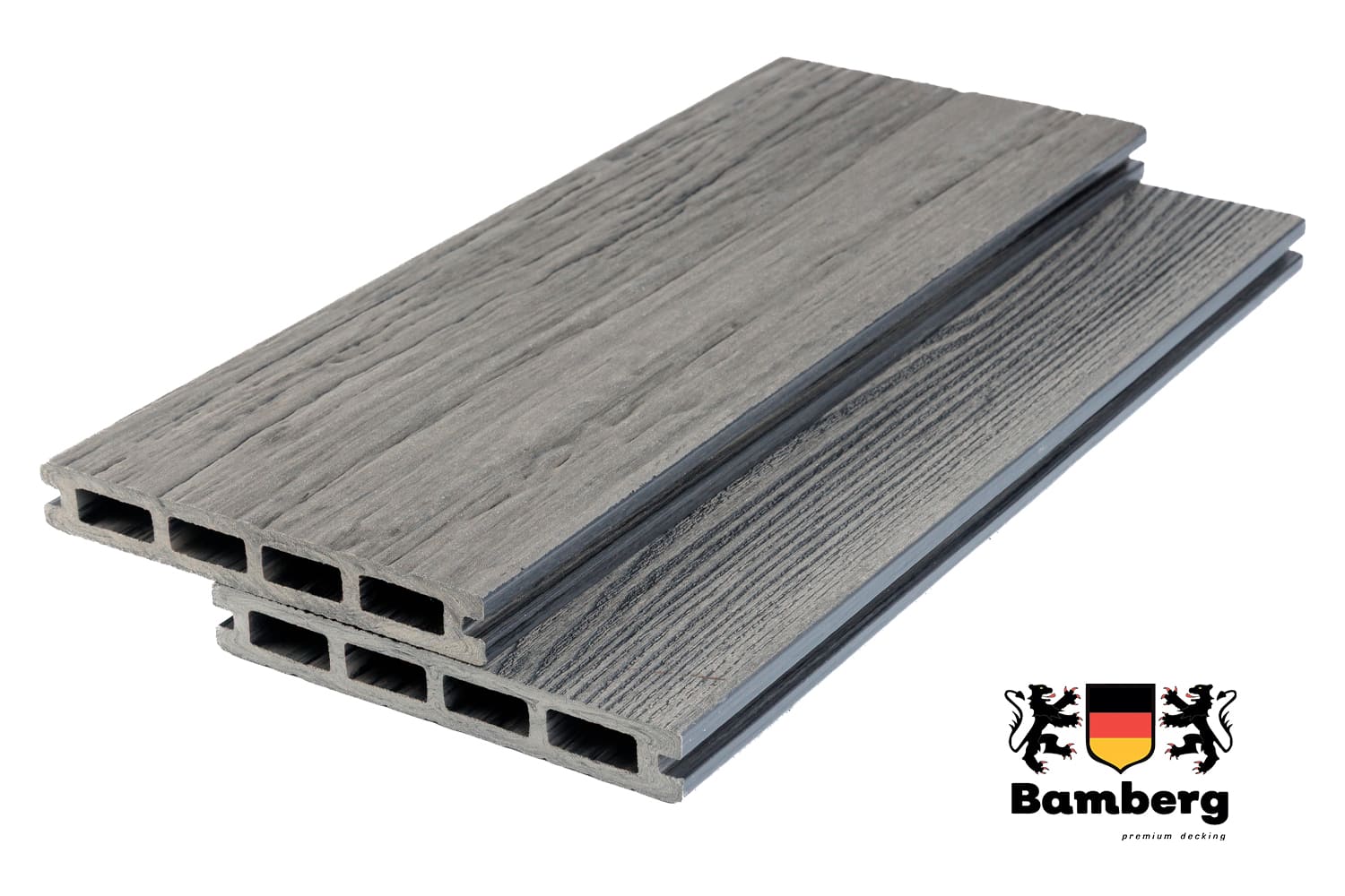 Террасная доска Bamberg SquareFossiled,English Barnwood (Окаменелое дерево)  — Black Deck