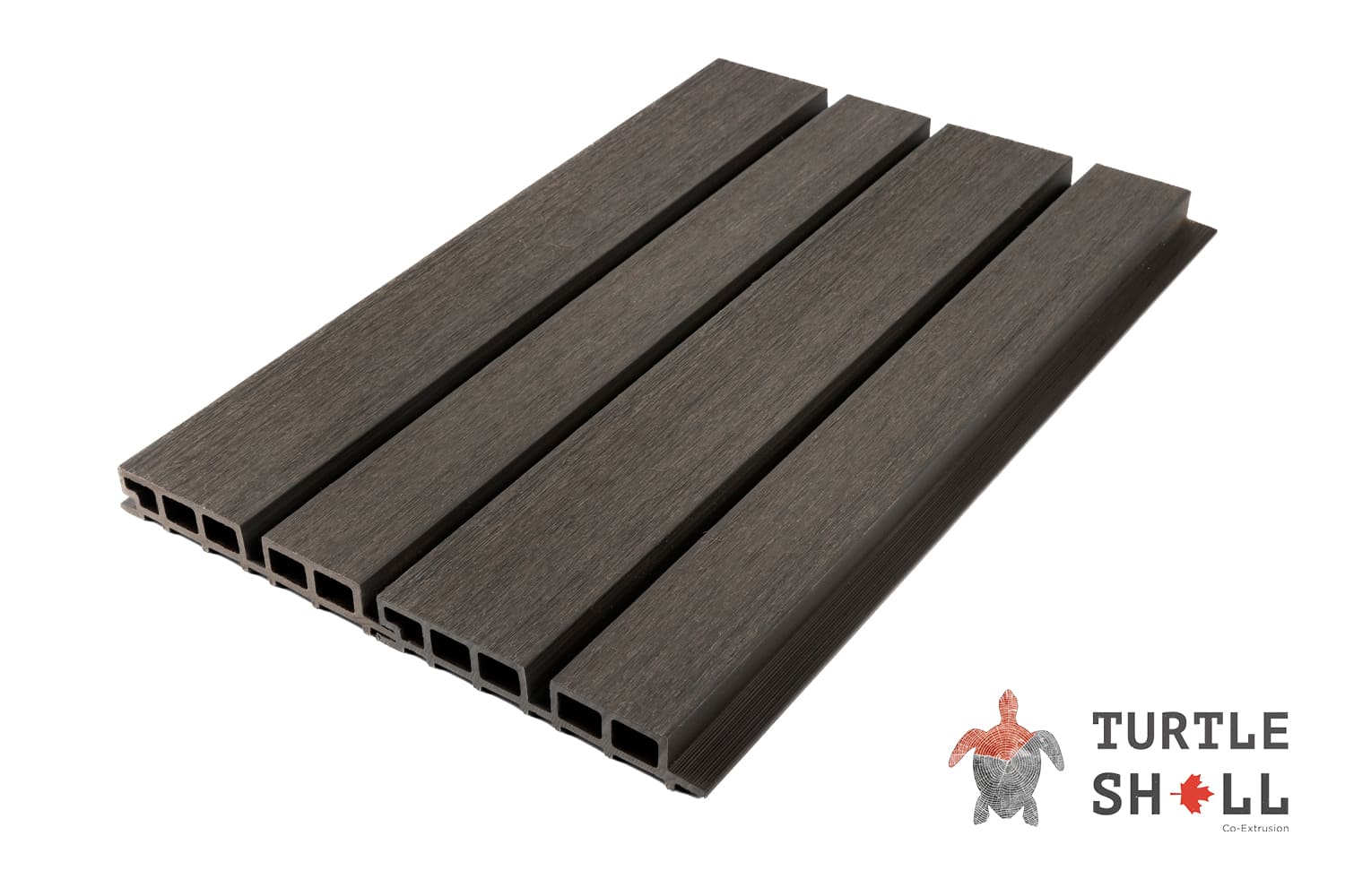 Реечная панель ДПК Turtle Shell Double Lines, Faroese Smokewood