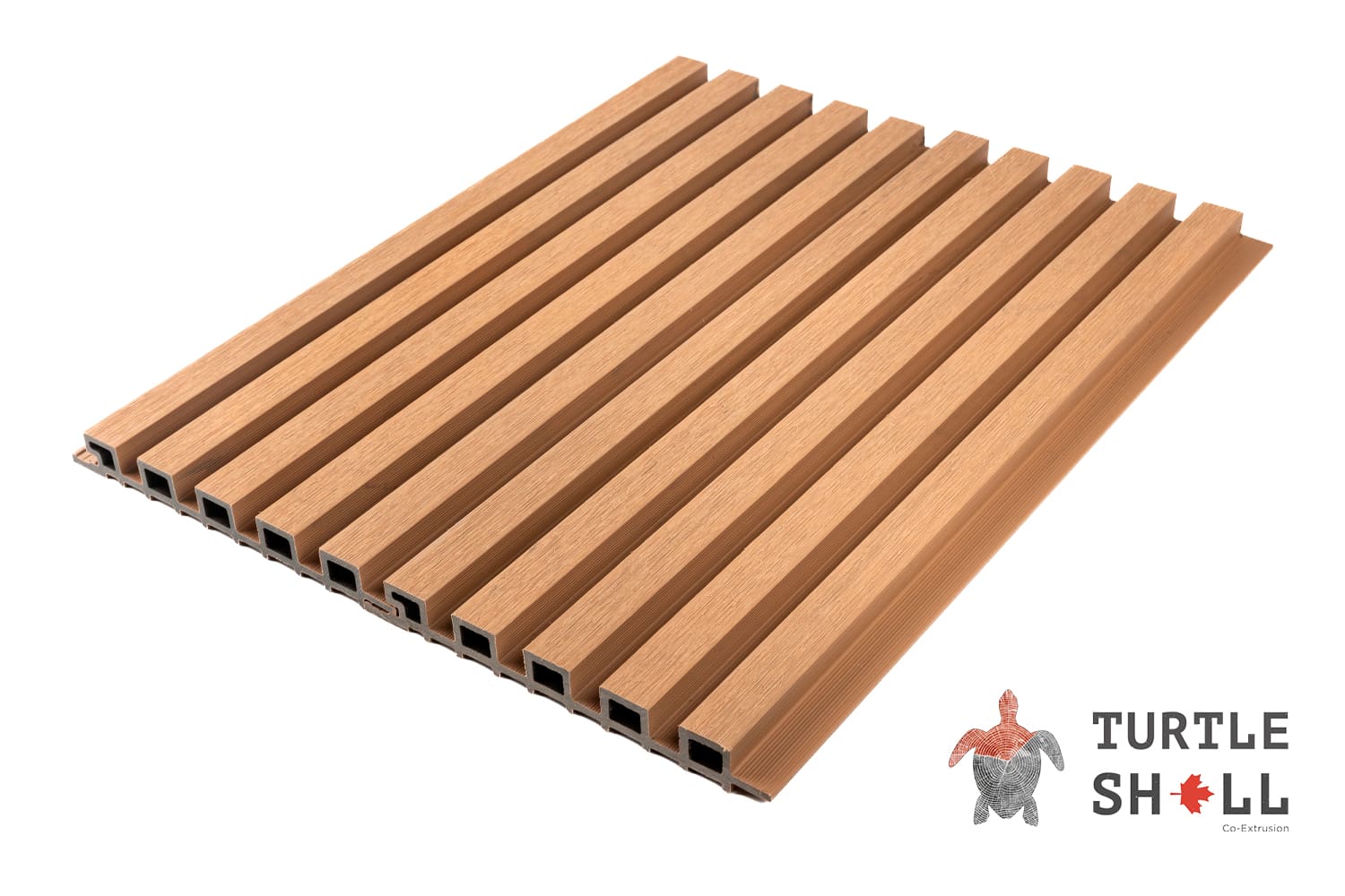 Реечная панель ДПК Narrow Lines, Siberian Pine (Сибирская сосна), Коэкструзия (желтая)