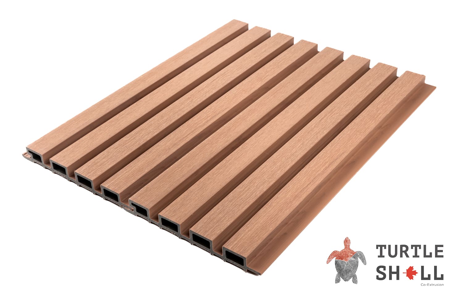 Фасадная (стеновая) реечная панель из дпк Middle Lines, Korean Pine, Co-Extrusion