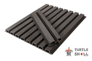 Реечная панель ДПК Turtle Shell Middle Lines, Faroese Smokewood, Co-Extrusion