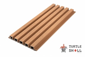 Реечная панель ДПК Narrow Lines, Siberian Pine (Сибирская сосна), Коэкструзия (желтая)