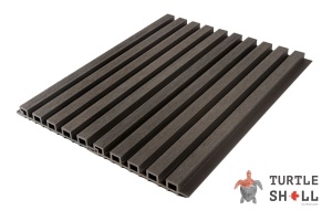 Реечная панель ДПК Narrow Lines, Faroese Smokewood (Фаро́уиз Смо́уквуд), Коэкструзия (черная)
