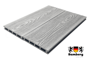 Террасная доска ДПК Bamberg пустотелая 3D Natural, English Barnwood, 140х22 мм— Black Deck